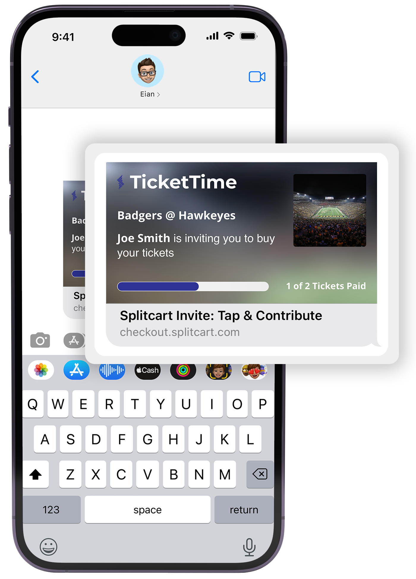 Splitcart Text Link Pop Out